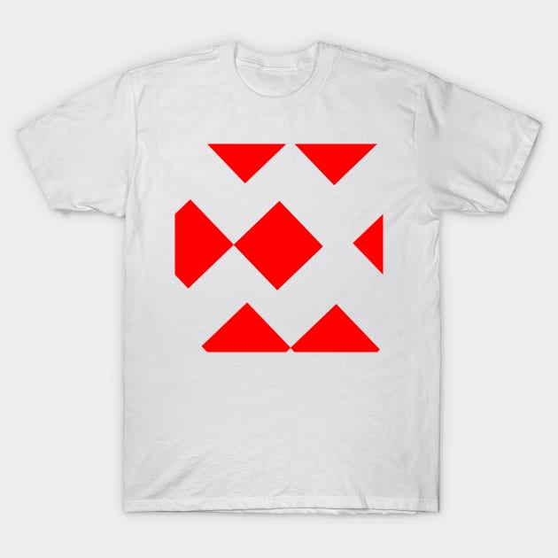 Red Diamond Squares T-Shirt by MacSquiddles